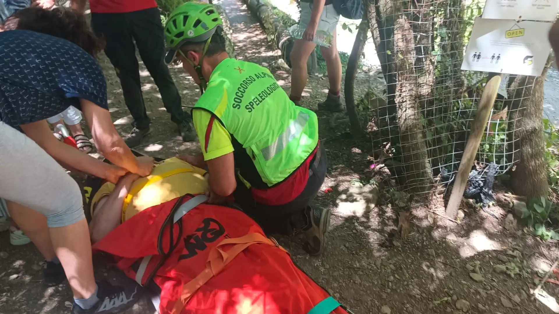 Cascate di Carpinone: persona scivola durante una visita al corso fluviale. Intervento provvidenziale del Soccorso Alpino.